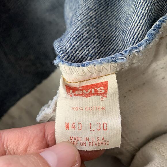 Vintage Levi's 506 Orange Tab Denim Jeans Made in USA Straight Mens Size 40x30 - Picture 6 of 16